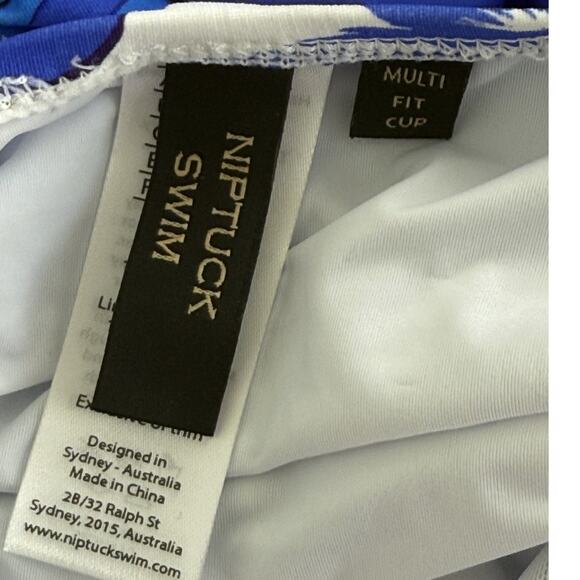 Nip Tuck Swim 6 One Piece Amanda Forget Me Not Swimsuit Multi-Fit Cup Blue White - Picture 8 of 10